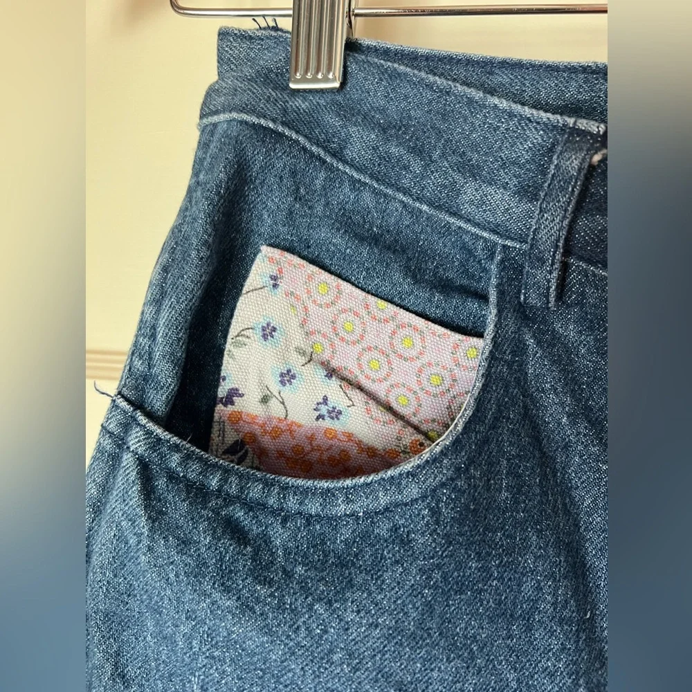 👖 NWT Anthropologie Carleen Floral patchwork straight leg jeans size 27